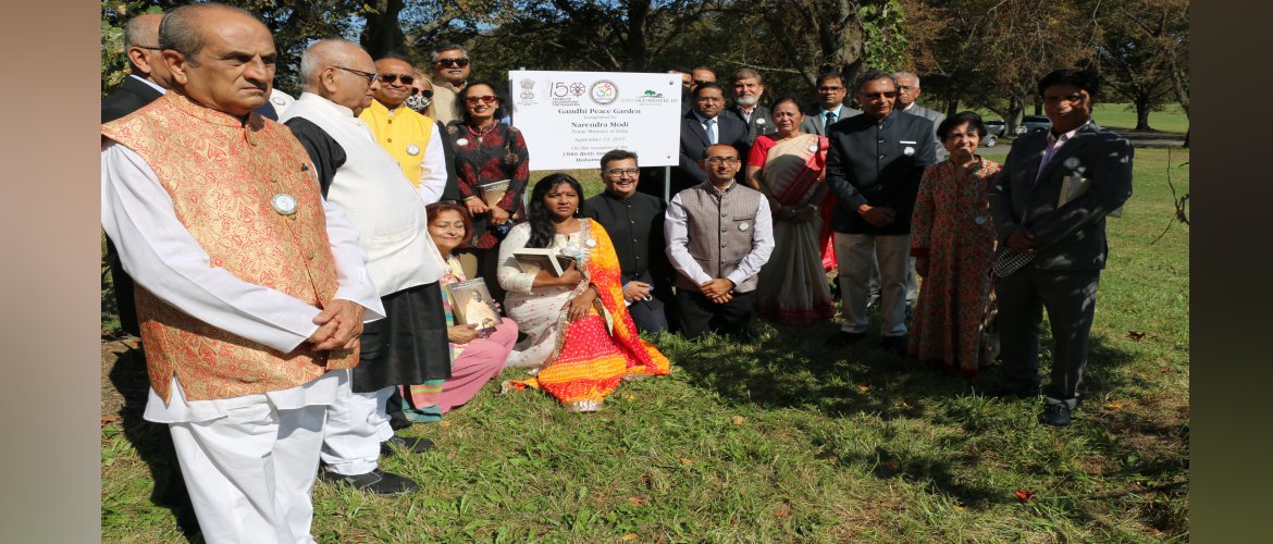  Gandhi@150: Consulate General of India, New York in collaboration with Shanti Fund and SUNY College, Old Westbury celebrating Gandhi@150 Grand Finale at Gandhi Peace Garden on October 1, 2020