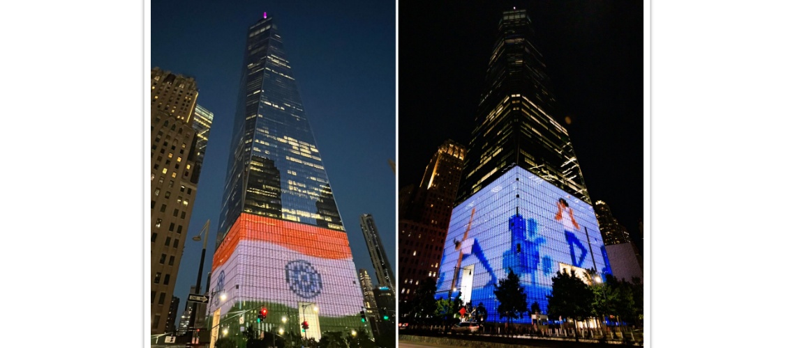 Digital murals at the iconic World Trade Center showcasing India's 
cultural footprint in the US

