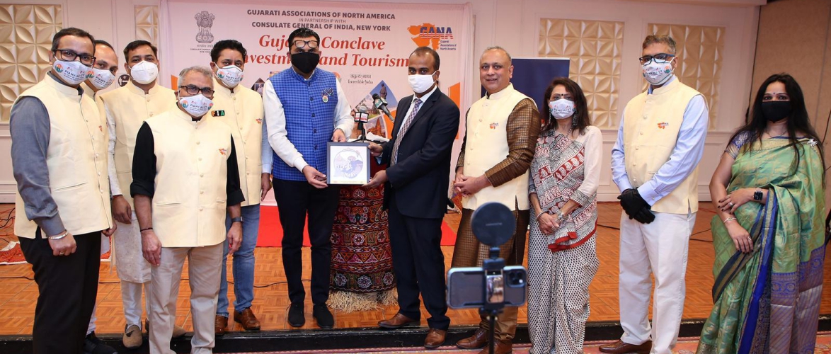   Gujarati Associations of North America in partnership with Consulate General of India, New York organized Gujarat Conclave for promoting investments and tourism in the state