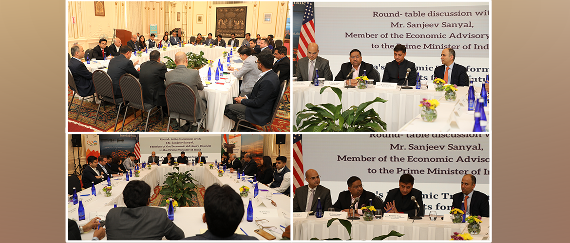  CGI, New York hosted Round - table discussion with Mr. Sanjeev Sanyal (EAC - PM)