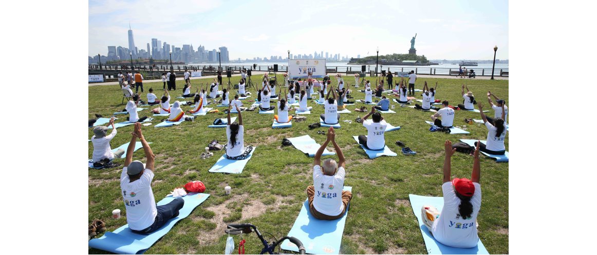  7th International Day of Yoga Celebrations at Liberty State Park, New Jersey